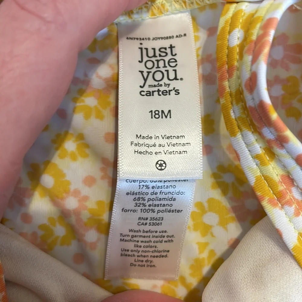 Carter’s floral bathing suit 18M